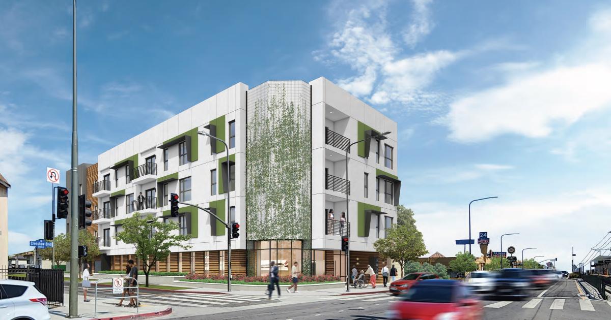 Senior affordable housing to replace auto repair shop at 5879 S